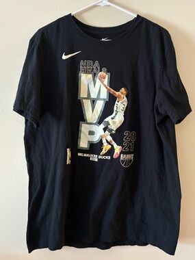 Nike Milwaukee Bucks Giannis MVP NBA Finals Black T-Shirt